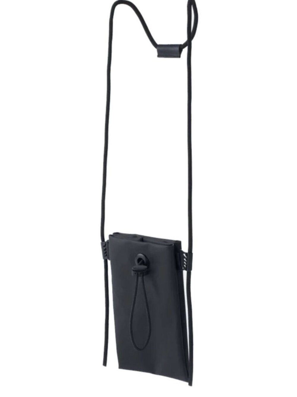 LIKE NEW côte&ciel Alu Obsidian Black Minimal Crossbody Phone Pouch Neck Wallet